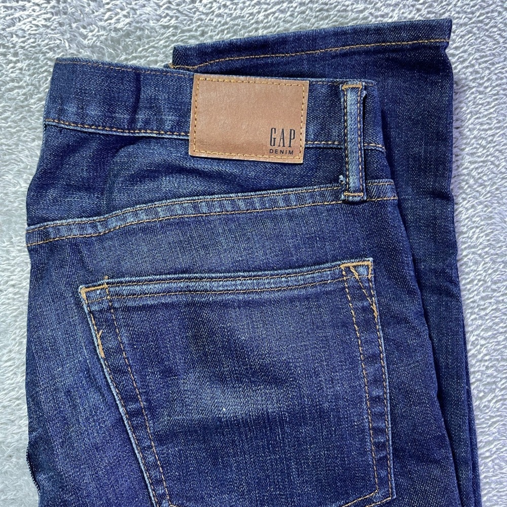 GAP Denim Men's 30x30 Skinny Dark Wash Jeans‎ Stretch Slim Fit Everyday Casual